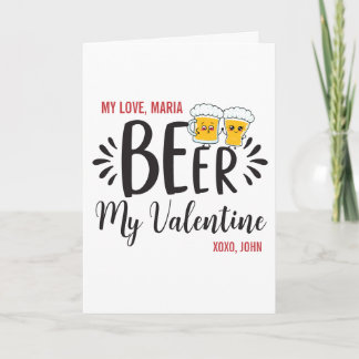 Tarjeta CERVEZA PERSONALIZADA Mi Valentín o Cualquier Prop
