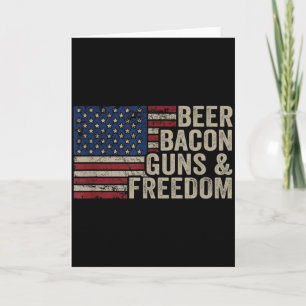 Tarjeta Cerveza Tocino Pistolas & Dom - Bbq Vintage Ba