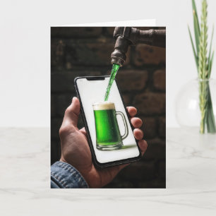 Tarjeta Cerveza verde del Día de San Patricio
