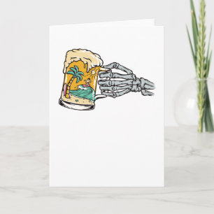 Tarjeta Cerveza y playa