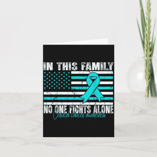 Tarjeta Cervical Cancer Awareness Women Men Cervical Cance (Anverso)