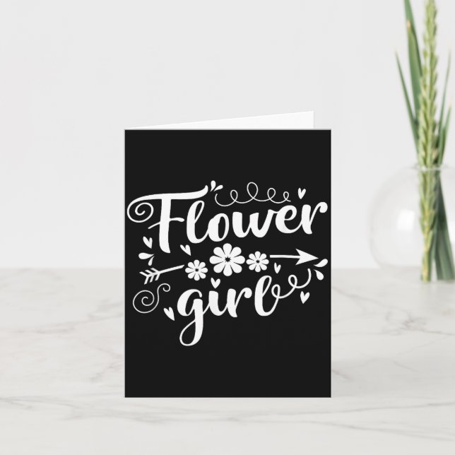 Tarjeta Cesta de dispersión de flores niña boda (Anverso)