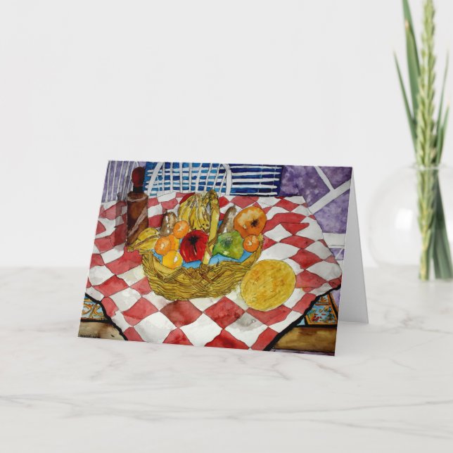 Tarjeta cesta de fruta de la vida residual 3 alimentos de  (Anverso)