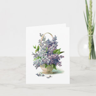 Tarjeta Cesta de Lilac Lavendar de color Púrpura