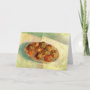 Tarjeta Cesta de manzanas a Pissarro por Vincent van Gogh