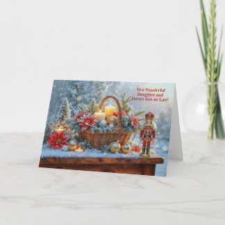 Tarjeta Cesta de Navidad para hija y futuro yerno