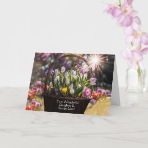 Tarjeta Cesta de Pascua para hija y yerno