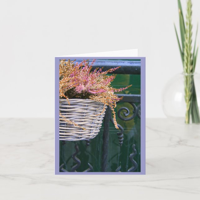 Tarjeta cesta en la cerca (Anverso)