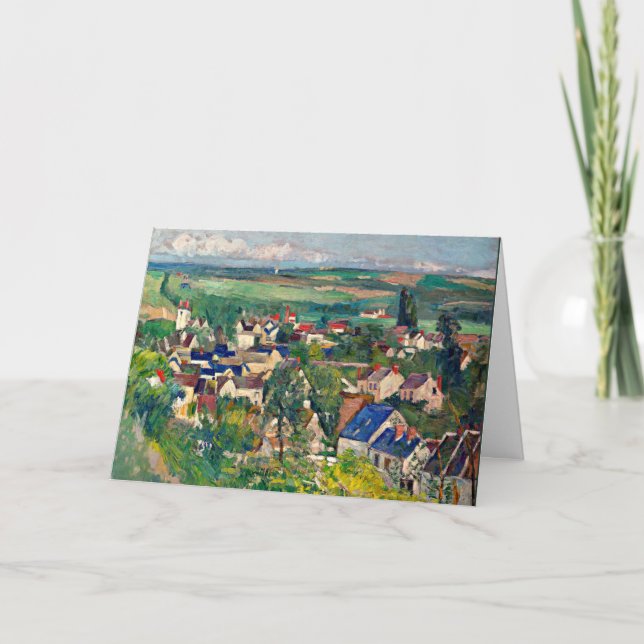 Tarjeta Cezanne - Auvers, Vista Panorámica, (Anverso)