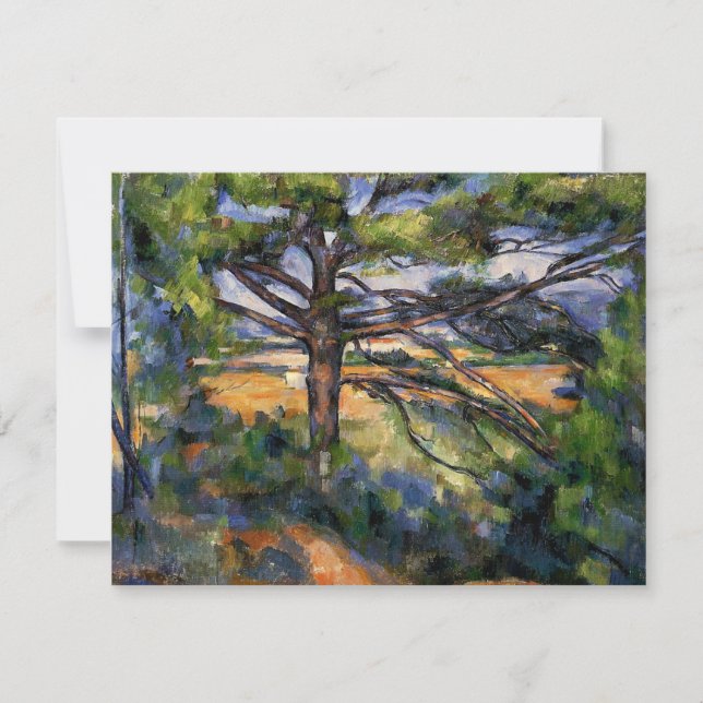 Tarjeta Cezanne - Gran Pino y Tierra Roja (Anverso)