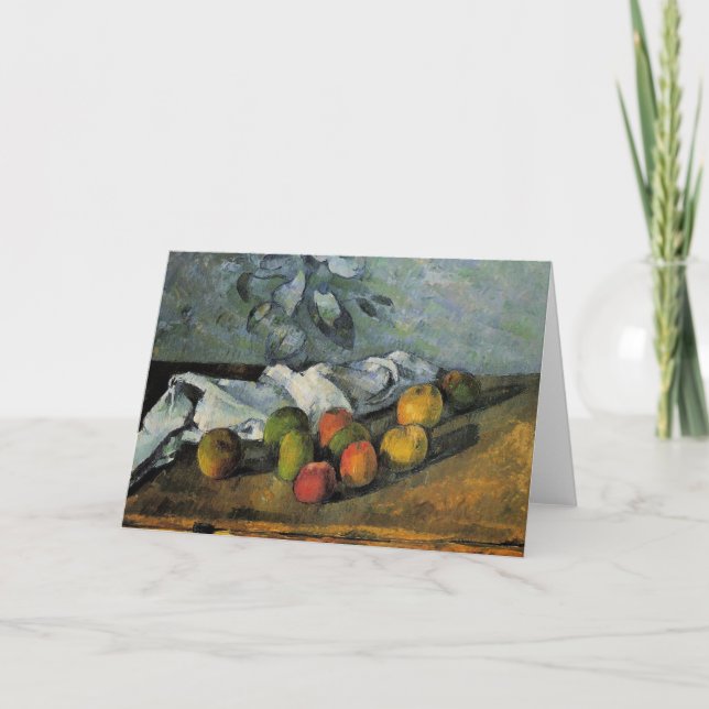 Tarjeta Cezanne - manzanas y una servilleta (Anverso)