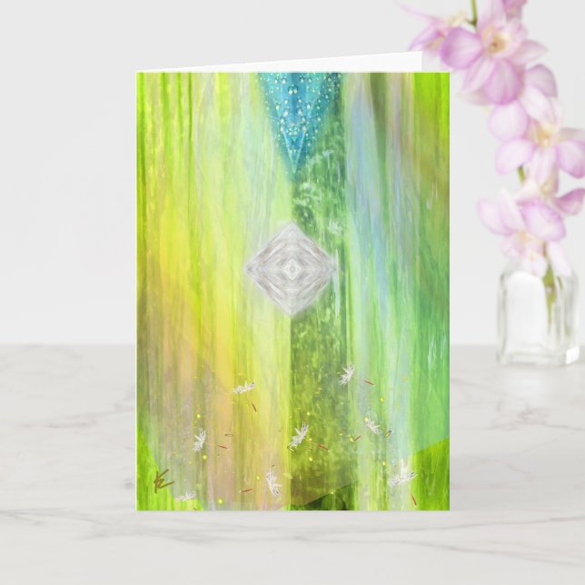 Tarjeta Chakra Shimmer Meditación Esotérica (Orquídea)