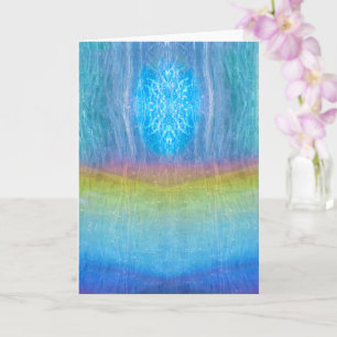 Tarjeta Chakra Simmer, luz arcoiris, meditación etérea