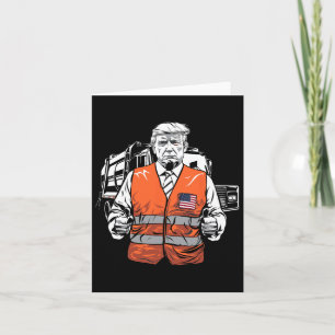 Tarjeta Chaleco de camión de basura de Trump