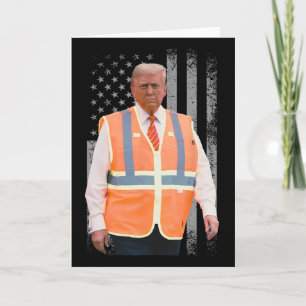 Tarjeta Chaleco de trabajador de camión de basura del pres