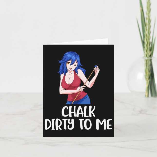 Tarjeta Chalk Dirty To Me Billiards (Anverso)
