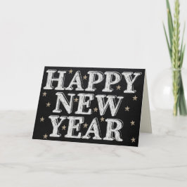 Tarjeta Chalk Happy New Year Card