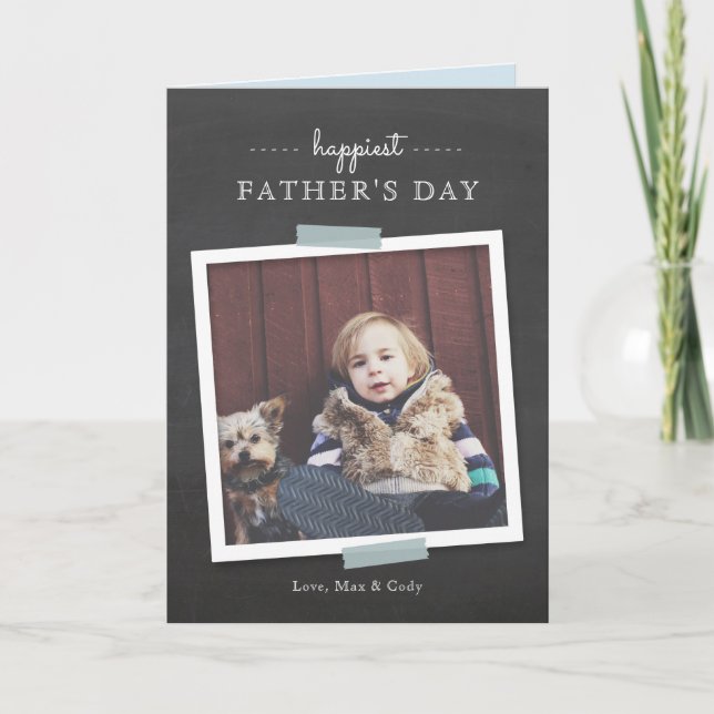 Tarjeta Chalkboard Cheer Cheer Father's Day Card (Anverso)