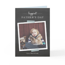 Chalkboard Cheer Cheer Father's Day Card