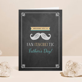 Tarjeta Chalkboard (Fan-Tache-Tic) Mustache Día del Padre
