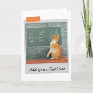Tarjeta Chalkboard Ginger Cat Funny