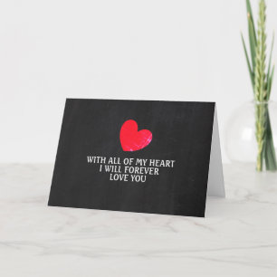 Tarjeta Chalkboard Heart, El día de San Valentín