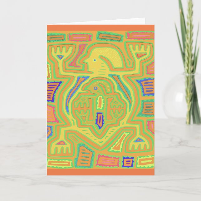 Tarjeta Chamán con niño (Anverso)