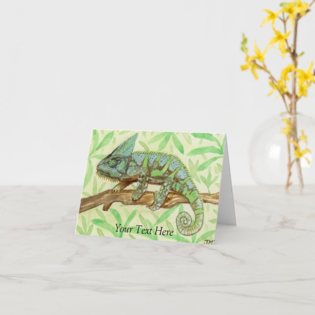 Tarjeta Chameleon (flor amarilla)