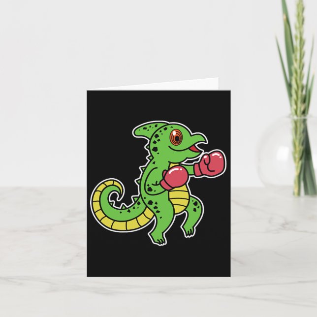 Tarjeta Chameleon Hace Boxeo (Anverso)