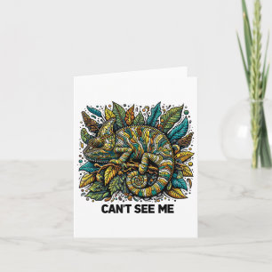 Tarjeta Chameleon no me puede ver camuflaje reptil tropica