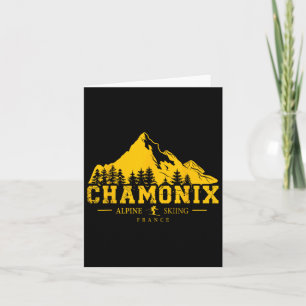 Tarjeta Chamonix Francia Estación de Esquí Esquí Alpino Al