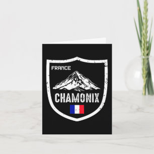 Tarjeta Chamonix Francia estación de esquí montaña de esqu