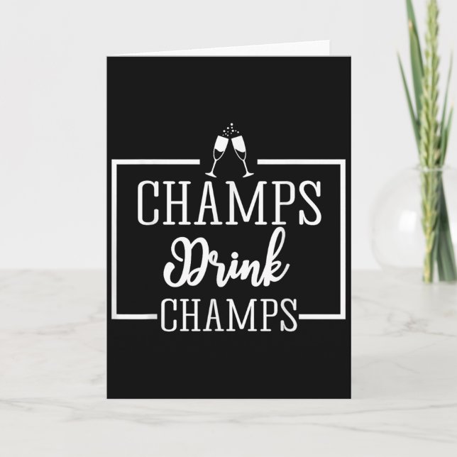 Tarjeta Champagne For Chamons Champs Drink Champs Gift  (Anverso)