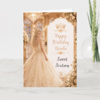 Champagne Gold Salón de Baile Sweet Sixteen