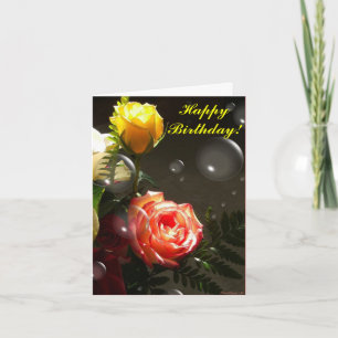 Tarjeta Champagne y Rosas