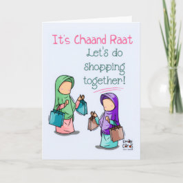 Tarjeta Chand Raat - Cute Shopping Invite