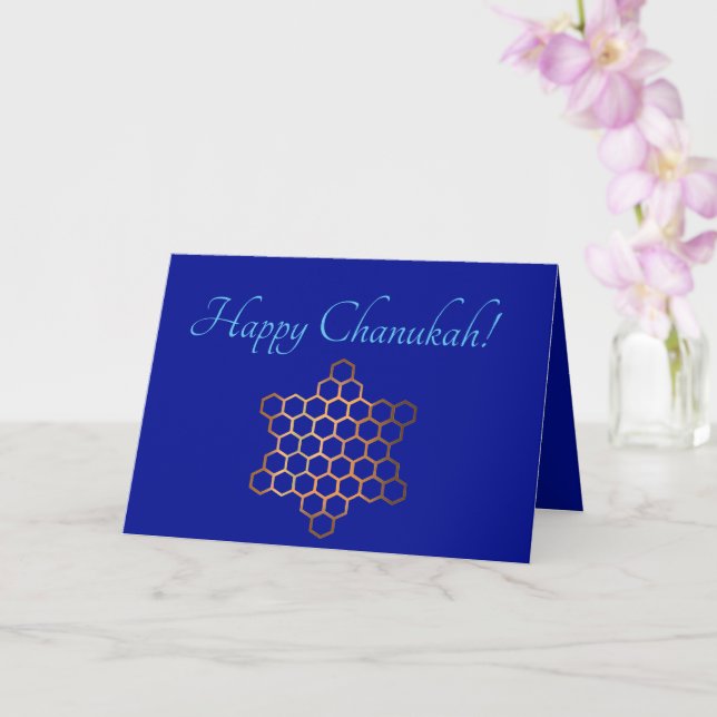 Tarjeta Chanukah adaptable a la empresa (Orquídea)