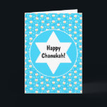 Tarjeta Chanukah Jelly Doughnut Estrellas judías copas de<br><div class="desc">Esta cinta hace una adición encantadora a su envoltura de regalo de Chanukah. O usarla con papel de color sólido como contraste. Bolsas de regalo,  cajas de favores y papel de envoltura disponibles.</div>