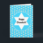 Tarjeta Chanukah Jelly Doughnut Estrellas judías copas de<br><div class="desc">Esta cinta hace una adición encantadora a su envoltura de regalo de Chanukah. O usarla con papel de color sólido como contraste. Bolsas de regalo,  cajas de favores y papel de envoltura disponibles.</div>