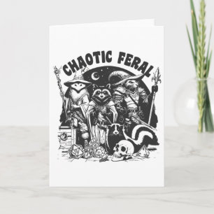 Tarjeta Chaotic Feral Funny Raccoon Possum Skunk Boardgame