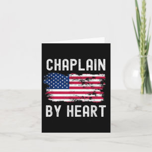 Tarjeta Chaplain Bandera De Estados Unidos Profesión Retro