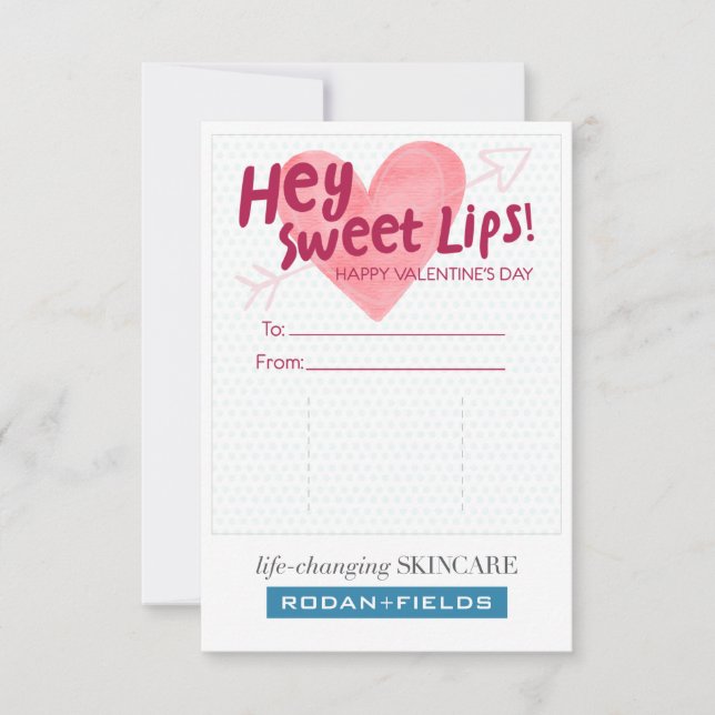 Tarjeta Chapstick Sweet Lips para R + F (Anverso)