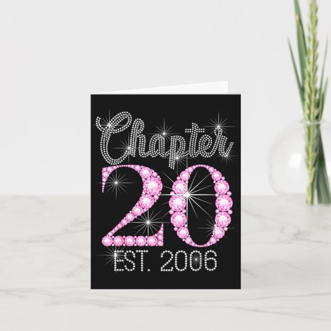 Tarjeta Chapter 20 Est 2006 Happy 20th Birthday Gift  (Anverso)