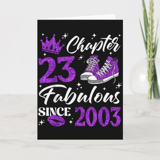 Tarjeta Chapter 23 Fabulous Since 2003 23rd Birthday Women (Anverso)