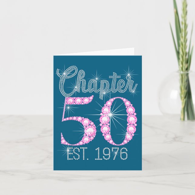 Tarjeta Chapter 50 Est 1976 Happy 50th Birthday Gift  (Anverso)