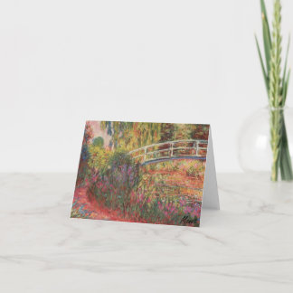 Tarjeta Charca del lirio de agua de MONET: El agua irisa