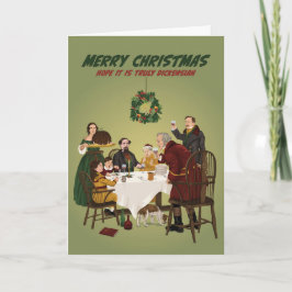 Tarjeta Charles Dickens Navidades verdaderamente dickensia
