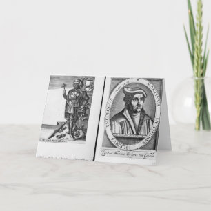 Tarjeta Charles Martel y Martin Luther