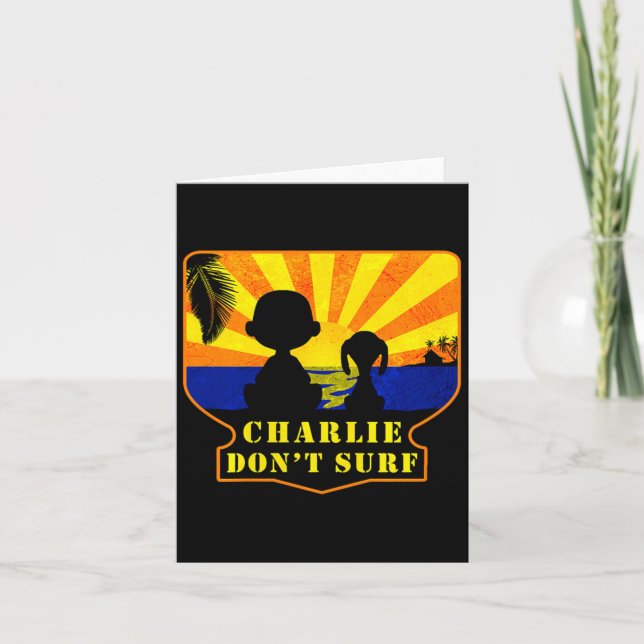 Tarjeta Charlie Don't Surf _ Funny Movie Premium  (Anverso)