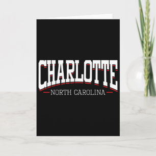 Tarjeta Charlotte Carolina del Norte Vacaciones Estilo Uni